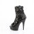 Pleaser DELIGHT-1008SQ Stivaletti Con Plateau Paillettes Nero EU-38 / US-8