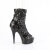Pleaser DELIGHT-1008SQ Stivaletti Con Plateau Paillettes Nero EU-37 / US-7