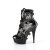 Pleaser DELIGHT-1013RM Stivaletti Con Plateau Vernice Strass Rete Nero EU-35 / US-5