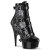 Pleaser DELIGHT-1013RM Stivaletti Con Plateau Vernice Strass Rete Nero EU-41 / US-11