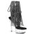Pleaser DELIGHT-1017RSF Stivaletti Con Plateau Trasparente Strass Nero EU-36 / US-6