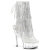 Pleaser DELIGHT-1017RSF Stivaletti Con Plateau Trasparente Strass Argento EU-35 / US-5