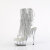 Pleaser DELIGHT-1017RSF Stivaletti Con Plateau Trasparente Strass Argento EU-35 / US-5
