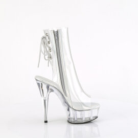 Pleaser DELIGHT-1018C Stivaletti Con Plateau Trasparente EU-37 / US-7