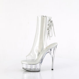 Pleaser DELIGHT-1018C Stivaletti Con Plateau Trasparente EU-38 / US-8