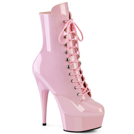 Pleaser DELIGHT-1020 Stivaletti Con Plateau Vernice Rosa...