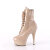 Pleaser DELIGHT-1020 Stivaletti Con Plateau Vernice Beige EU-35 / US-5