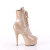 Pleaser DELIGHT-1020 Stivaletti Con Plateau Vernice Beige EU-38 / US-8
