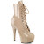 Pleaser DELIGHT-1020 Stivaletti Con Plateau Vernice Beige EU-42 / US-12