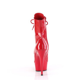 Pleaser DELIGHT-1021 Stivaletti Con Plateau Vernice Rosso EU-35 / US-5