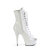 Pleaser DELIGHT-1021 Stivaletti Con Plateau Vernice Bianco EU-36 / US-6
