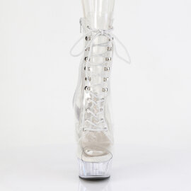 Pleaser DELIGHT-1021C Stivaletti Con Plateau Trasparente...