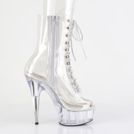 Pleaser DELIGHT-1021C Stivaletti Con Plateau Trasparente EU-36 / US-6