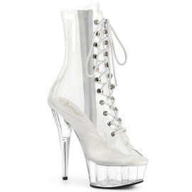 Pleaser DELIGHT-1021C Stivaletti Con Plateau Trasparente...
