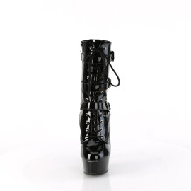 Pleaser DELIGHT-1043 Stivaletti Con Plateau Vernice Nero...