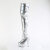 Pleaser DELIGHT-3000HWR Stivali Sopra Il Ginocchio Con Plateau Holo Similpelle Argento EU-38 / US-8