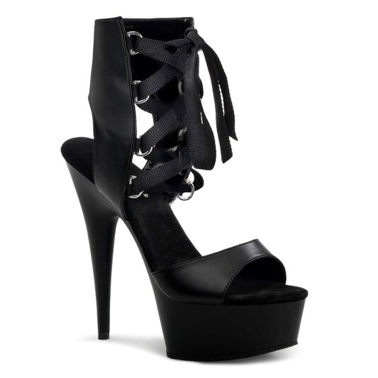 Pleaser Sandali DELIGHT-600-14 Similpelle Nero/Nero EU-37 / US-7