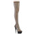 Pleaser DELIGHT-3009 Stivali Sopra Il Ginocchio Con Plateau Similpelle Strass Rete Nero EU-40 / US-10