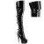 Pleaser DELIGHT-3018 Stivali Sopra Il Ginocchio Con Plateau Vernice Nero EU-37 / US-7