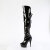 Pleaser DELIGHT-3018 Stivali Sopra Il Ginocchio Con Plateau Vernice Nero EU-38 / US-8
