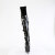 Pleaser DELIGHT-3018 Stivali Sopra Il Ginocchio Con Plateau Vernice Nero EU-38 / US-8