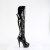 Pleaser DELIGHT-3018 Stivali Sopra Il Ginocchio Con Plateau Vernice Nero EU-38 / US-8