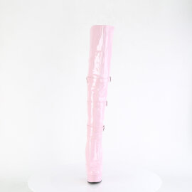 Pleaser DELIGHT-3018 Stivali Sopra Il Ginocchio Con Plateau Vernice Rosa EU-36 / US-6