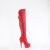 Pleaser DELIGHT-3018 Stivali Sopra Il Ginocchio Con Plateau Similpelle Rosso EU-35 / US-5