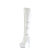 Pleaser DELIGHT-3018 Stivali Sopra Il Ginocchio Con Plateau Vernice Bianco EU-38 / US-8
