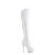 Pleaser DELIGHT-3018 Stivali Sopra Il Ginocchio Con Plateau Similpelle Bianco EU-39 / US-9