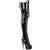Pleaser DELIGHT-3022 Stivali Sopra Il Ginocchio Con Plateau Vernice Nero EU-35 / US-5