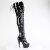 Pleaser DELIGHT-3022 Stivali Sopra Il Ginocchio Con Plateau Vernice Nero EU-35 / US-5
