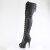 Pleaser DELIGHT-3022 Stivali Sopra Il Ginocchio Con Plateau Similpelle Nero EU-36 / US-6