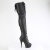 Pleaser DELIGHT-3022 Stivali Sopra Il Ginocchio Con Plateau Similpelle Nero EU-36 / US-6