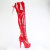 Pleaser DELIGHT-3022 Stivali Sopra Il Ginocchio Con Plateau Vernice Rosso EU-35 / US-5