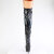 Pleaser DELIGHT-3029 Stivali Sopra Il Ginocchio Con Plateau Vernice Holo Nero EU-36 / US-6