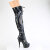 Pleaser DELIGHT-3029 Stivali Sopra Il Ginocchio Con Plateau Vernice Holo Nero EU-36 / US-6