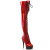 Pleaser DELIGHT-3029 Stivali Sopra Il Ginocchio Con Plateau Vernice Holo Rosso EU-36 / US-6
