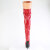 Pleaser DELIGHT-3029 Stivali Sopra Il Ginocchio Con Plateau Vernice Holo Rosso EU-37 / US-7