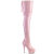Pleaser DELIGHT-3063 Stivali Sopra Il Ginocchio Con Plateau Vernice Rosa EU-39 / US-9