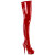 Pleaser DELIGHT-4000 Stivali Sopra Il Ginocchio Con Plateau Vernice Rosso EU-36 / US-6