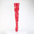 Pleaser DELIGHT-4000 Stivali Sopra Il Ginocchio Con Plateau Vernice Rosso EU-36 / US-6