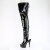Pleaser DELIGHT-4017 Stivali Sopra Il Ginocchio Con Plateau Vernice Nero EU-39 / US-9