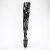 Pleaser DELIGHT-4017 Stivali Sopra Il Ginocchio Con Plateau Vernice Nero EU-39 / US-9