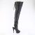 Pleaser DELIGHT-4019 Stivali Sopra Il Ginocchio Con Plateau Similpelle Nero EU-42 / US-12