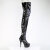 Pleaser DELIGHT-4050 Stivali Sopra Il Ginocchio Con Plateau Vernice Nero EU-35 / US-5