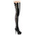 Pleaser DELIGHT-4050 Stivali Sopra Il Ginocchio Con Plateau Vernice Nero EU-37 / US-7