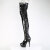 Pleaser DELIGHT-4050 Stivali Sopra Il Ginocchio Con Plateau Vernice Nero EU-37 / US-7