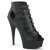 Pleaser DELIGHT-600-11 Stivaletti Con Plateau Similpelle Nero EU-35 / US-5