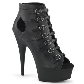 Pleaser DELIGHT-600-11 Stivaletti Con Plateau Similpelle...